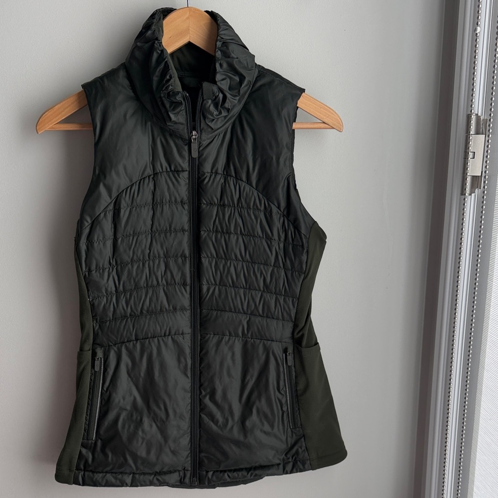 Women's Green Quilted Vest